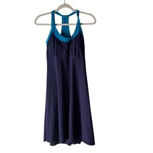 prAna Blue Teal Racerback Athletic Dress Women's M Athletic Pickleball Tennis